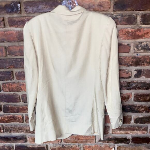 Liz Claiborne Beige Silk Blend Button Down Blazer Jacket Women's Size 2P Petite - Picture 6 of 6